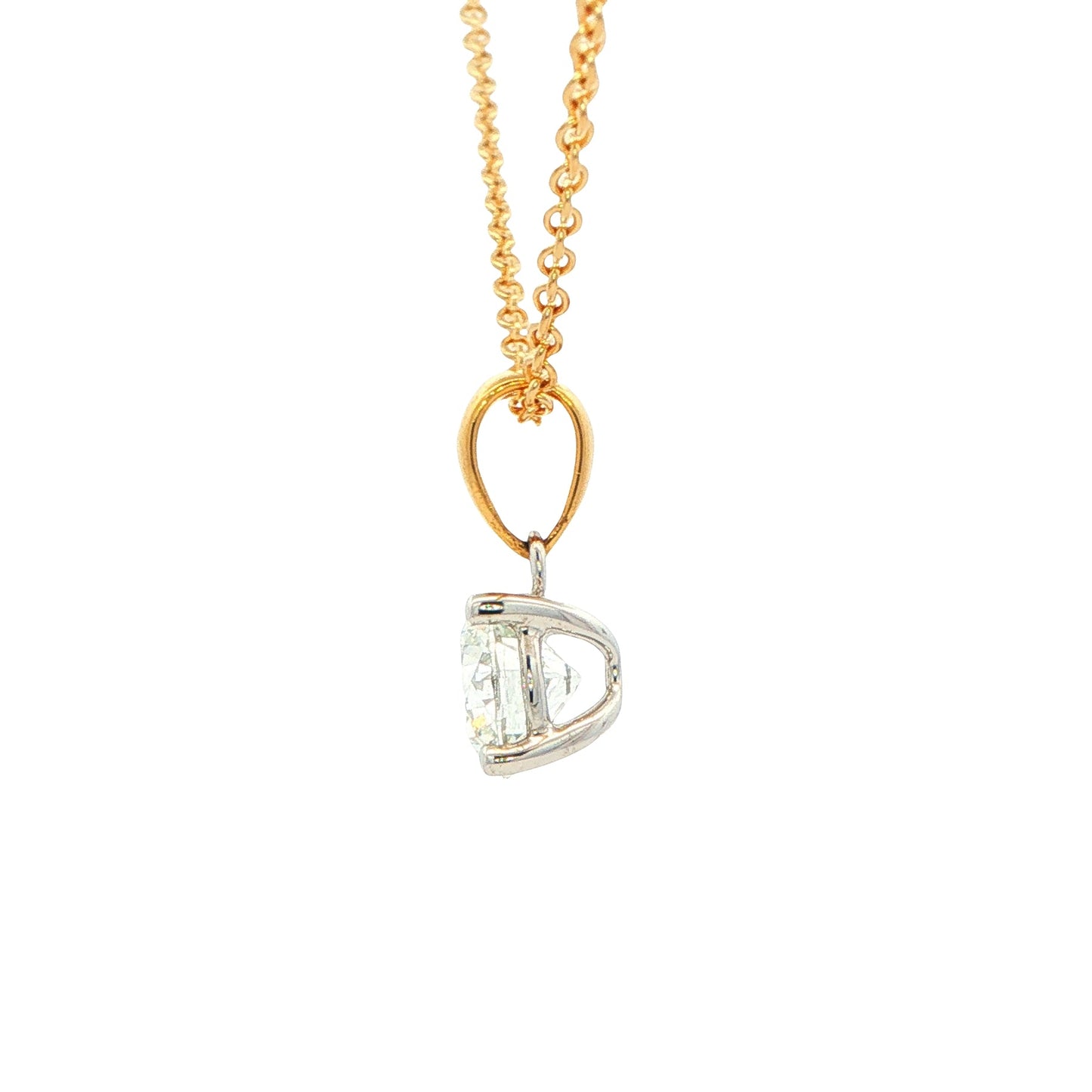 Round Brilliant Cut Diamond Solitaire Pendant - 1.20cts