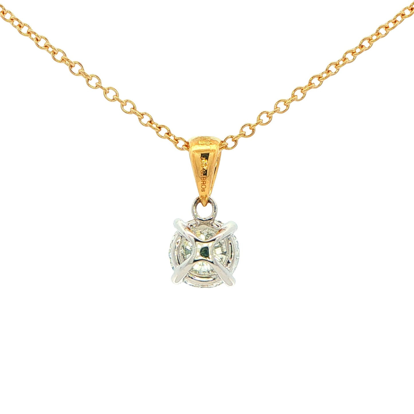 Round Brilliant Cut Diamond Solitaire Pendant - 1.20cts