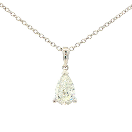 Pear Shaped Diamond Solitaire Pendant - 1.21cts Gardiner Brothers