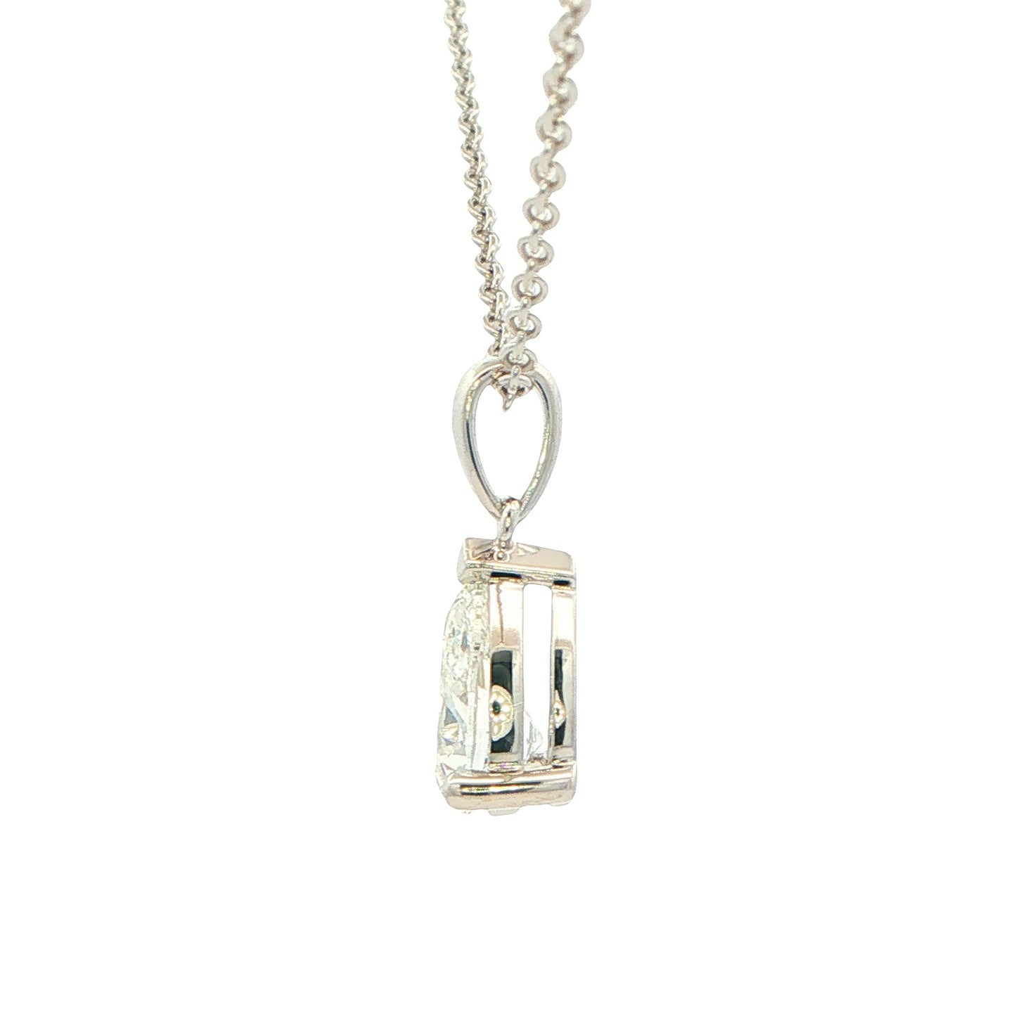 Pear Shaped Diamond Solitaire Pendant - 1.21cts