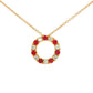 Ruby and Diamond Circle Pendant Gardiner Brothers