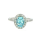 Aquamarine and Diamond Halo Style Ring Gardiner Brothers