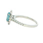 Aquamarine and Diamond Halo Style Ring Gardiner Brothers