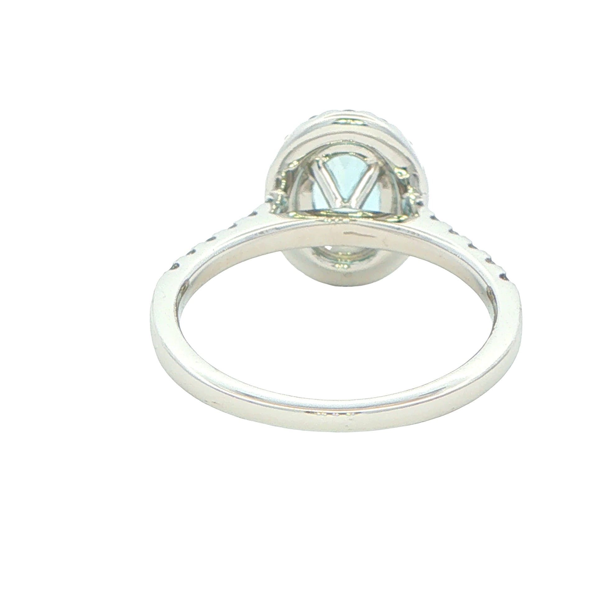 Aquamarine and Diamond Halo Style Ring Gardiner Brothers
