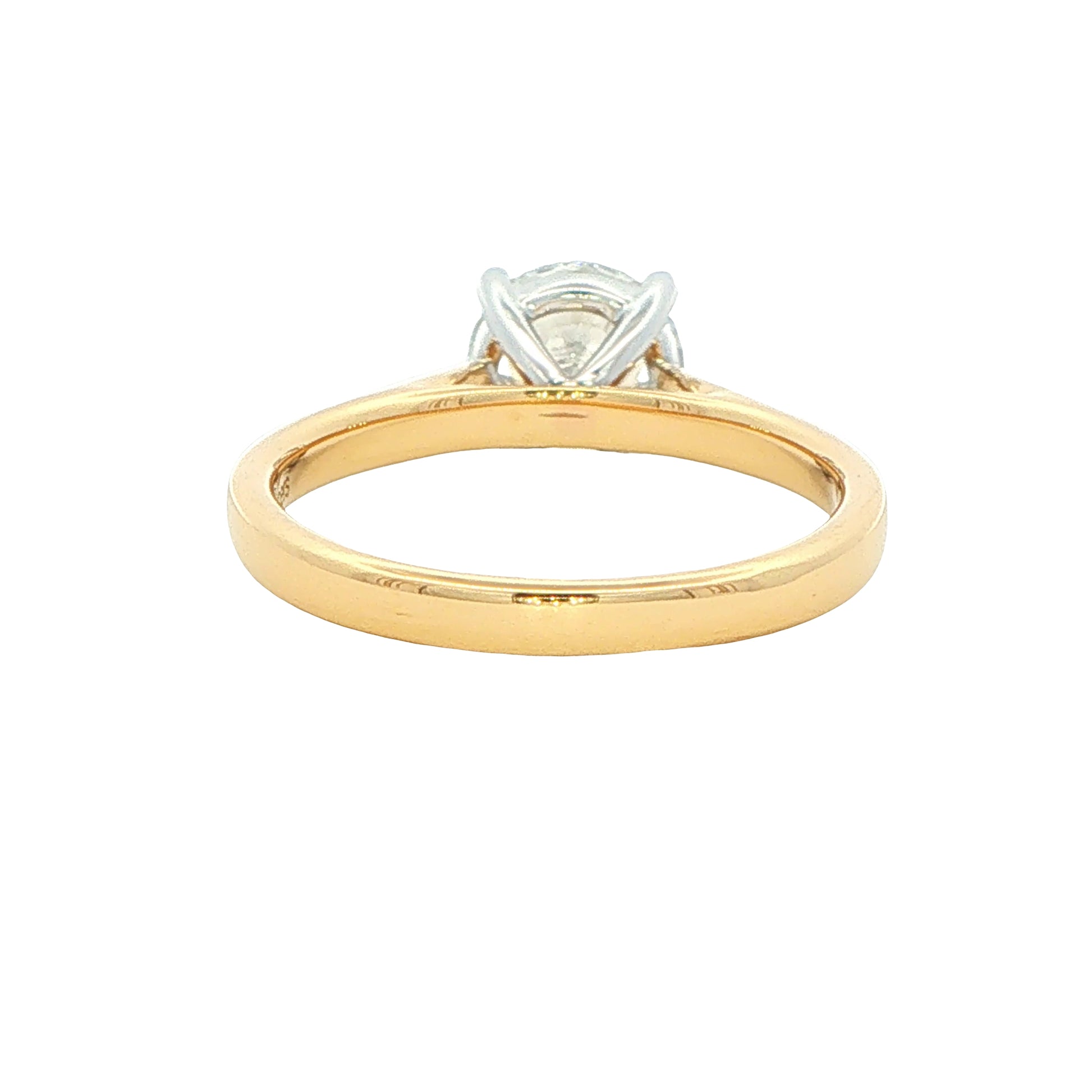 Yellow Gold Round Brilliant cut diamond solitaire ring - 1.51cts Gardiner Brothers