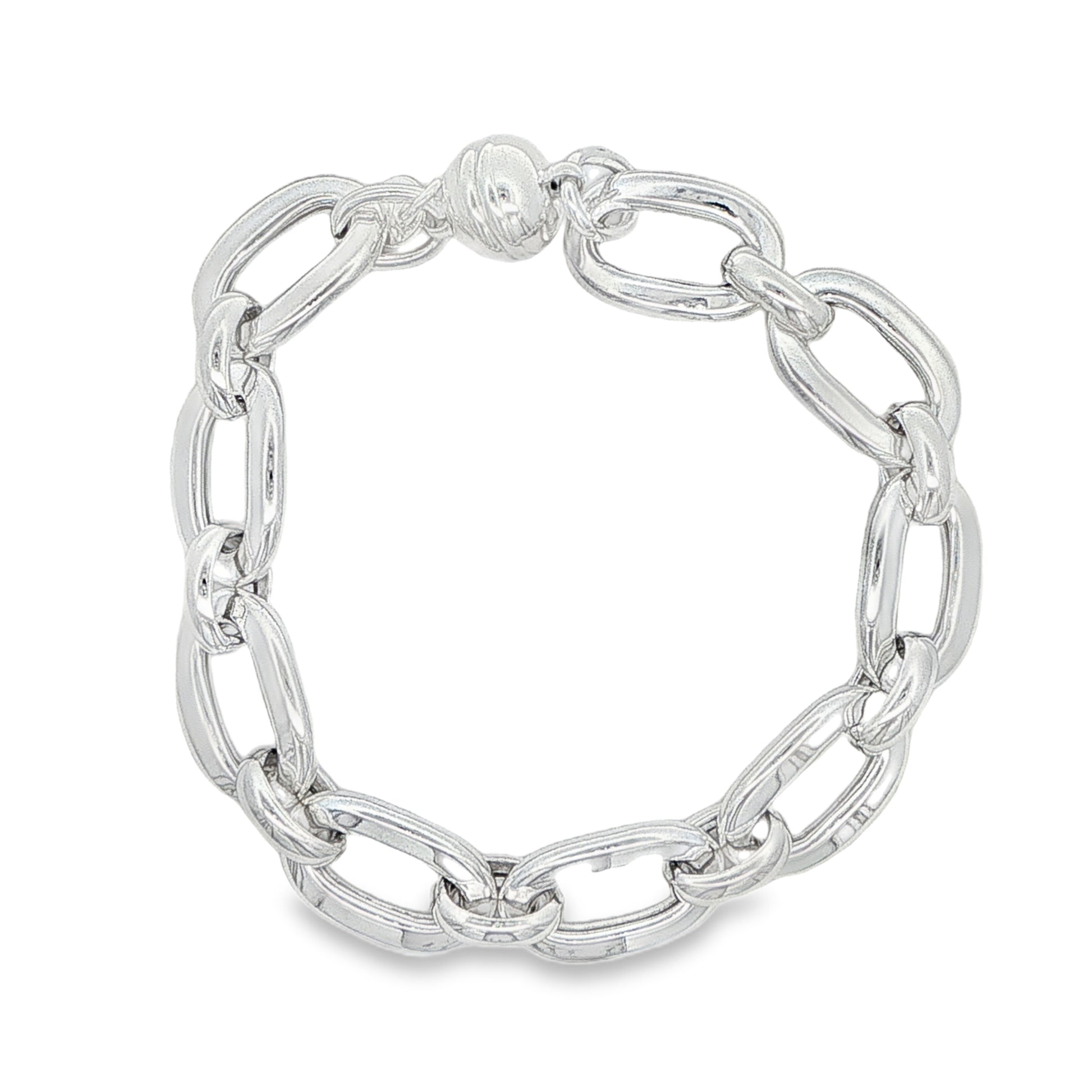 Silver Oval Link Bracelet Gardiner Brothers