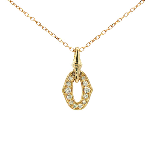 Yellow Gold Fancy Style Diamond Pendant Gardiner Brothers