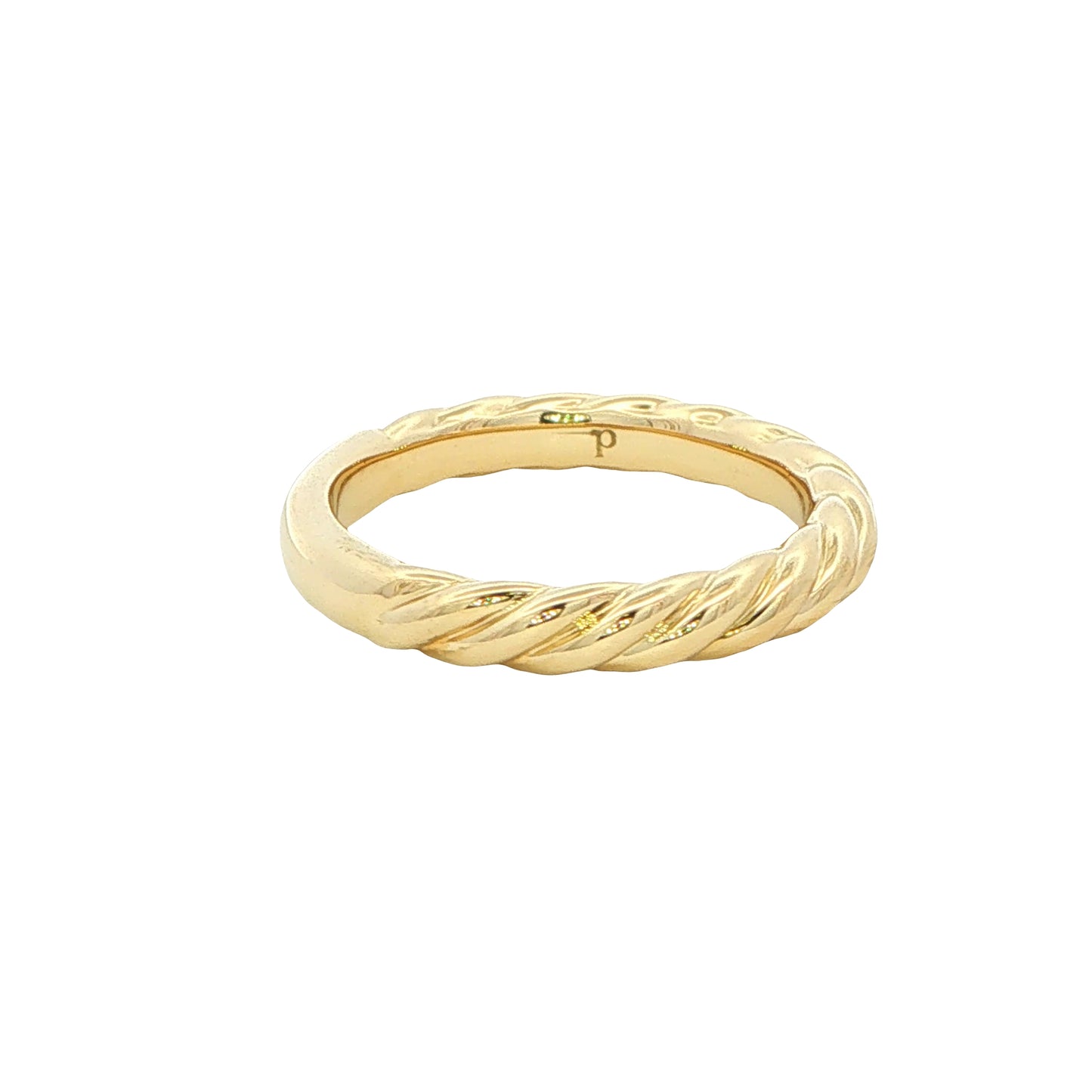 Yellow Gold 3mm Rope Style Ring Gardiner Brothers