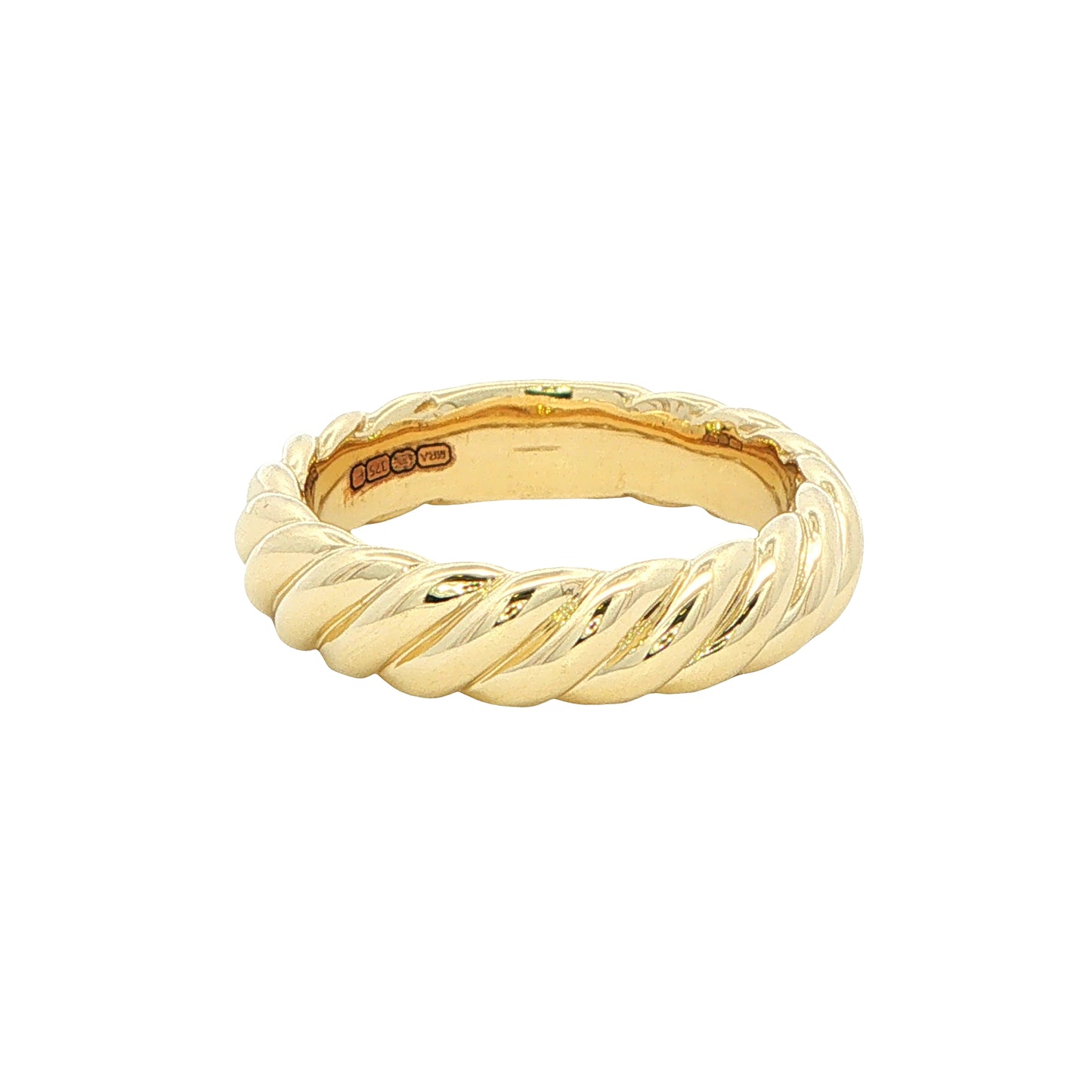 Yellow Gold 5mm Rope Style Ring Gardiner Brothers