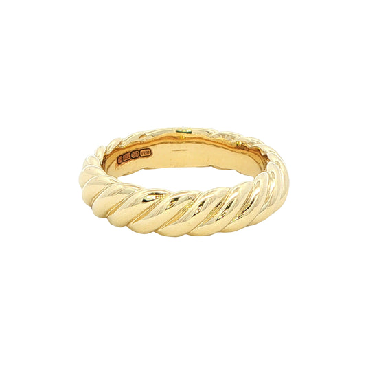 Yellow Gold 5mm Rope Style Ring Gardiner Brothers