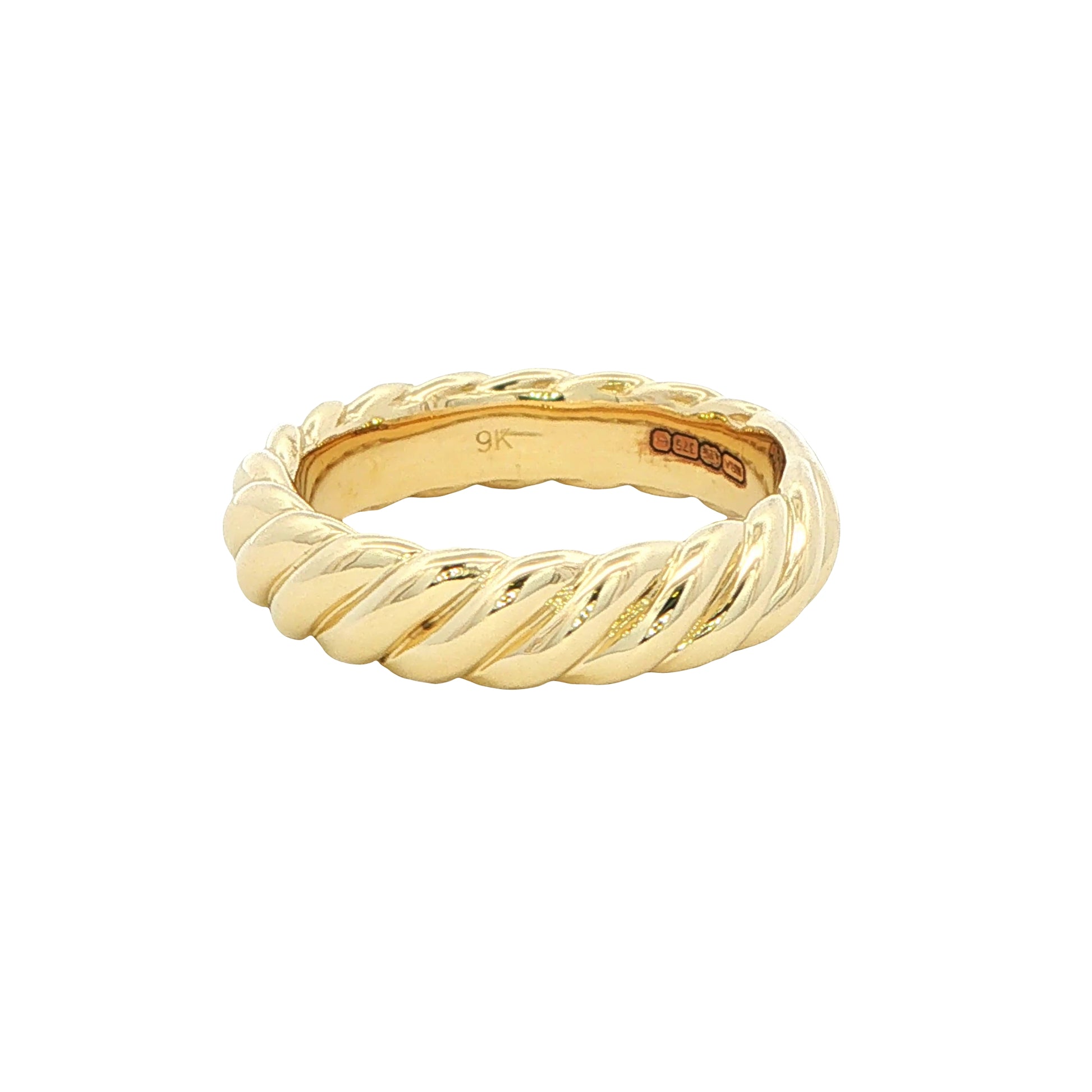 Yellow Gold 5mm Rope Style Ring Gardiner Brothers