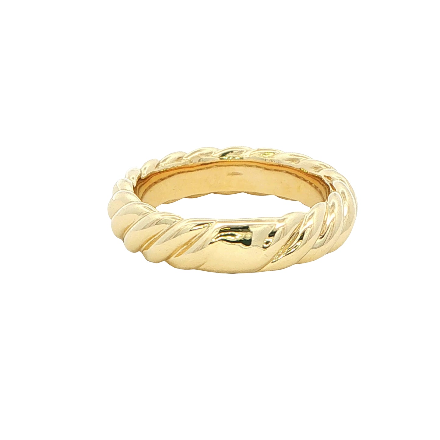 Yellow Gold 5mm Rope Style Ring Gardiner Brothers