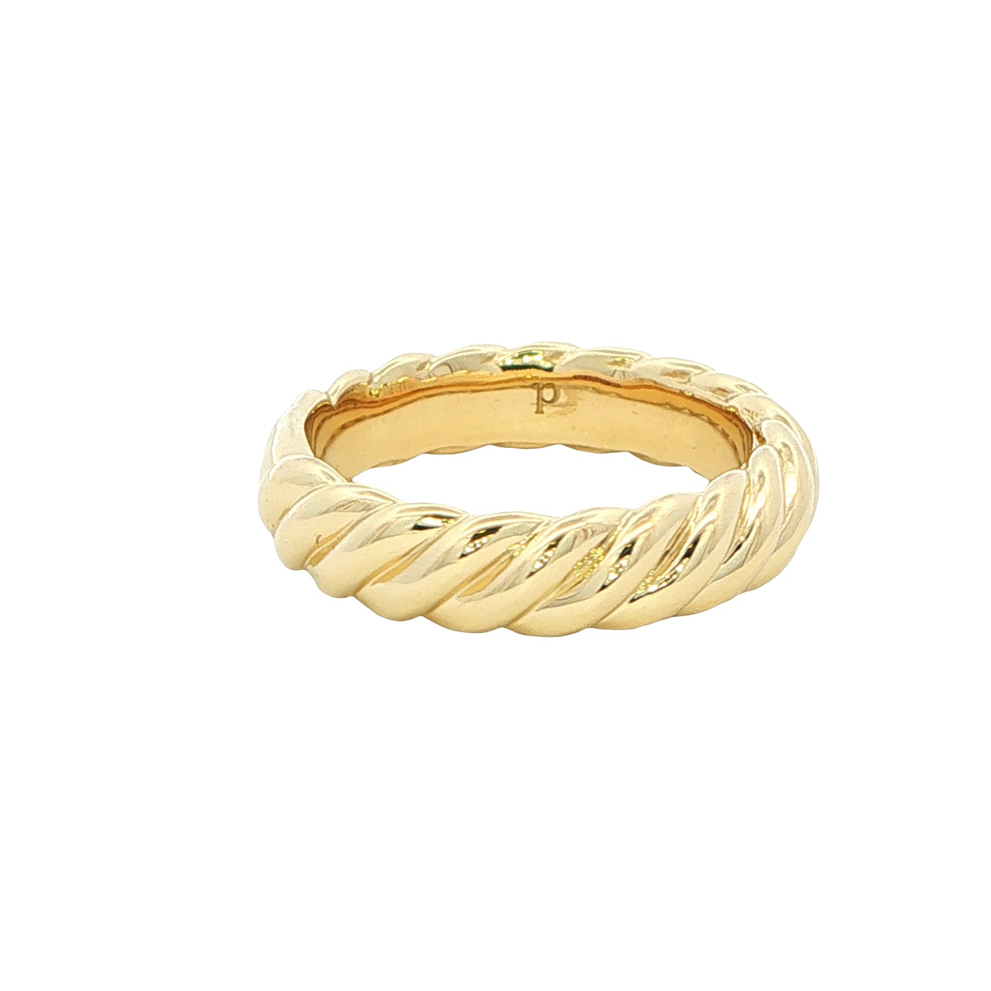 Yellow Gold 5mm Rope Style Ring Gardiner Brothers