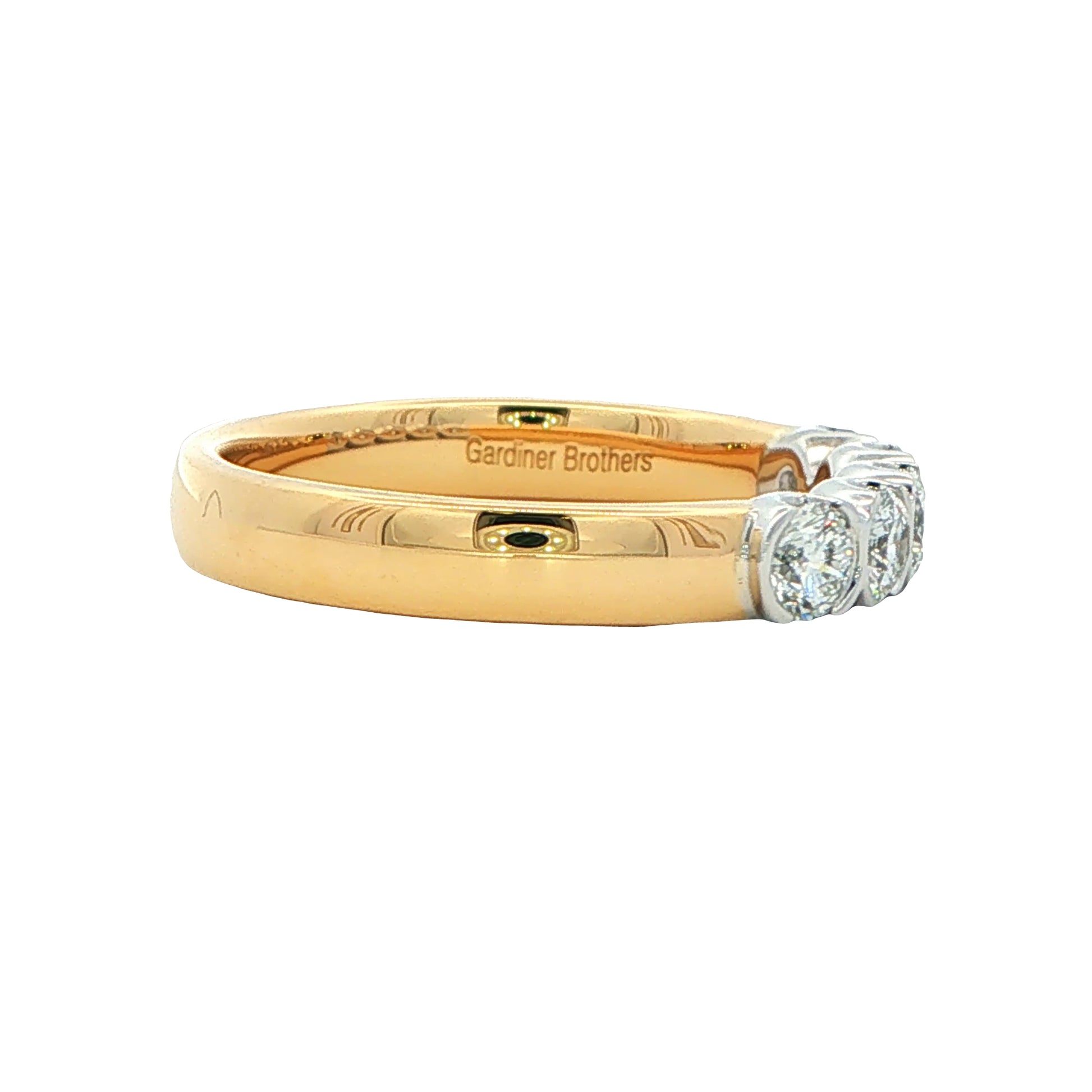 Round brilliant cut diamond 5 stone ring - 0.75cts Gardiner Brothers