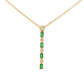 Baguette Cut Emerald and Diamond Vintage Style Drop Pendant Gardiner Brothers