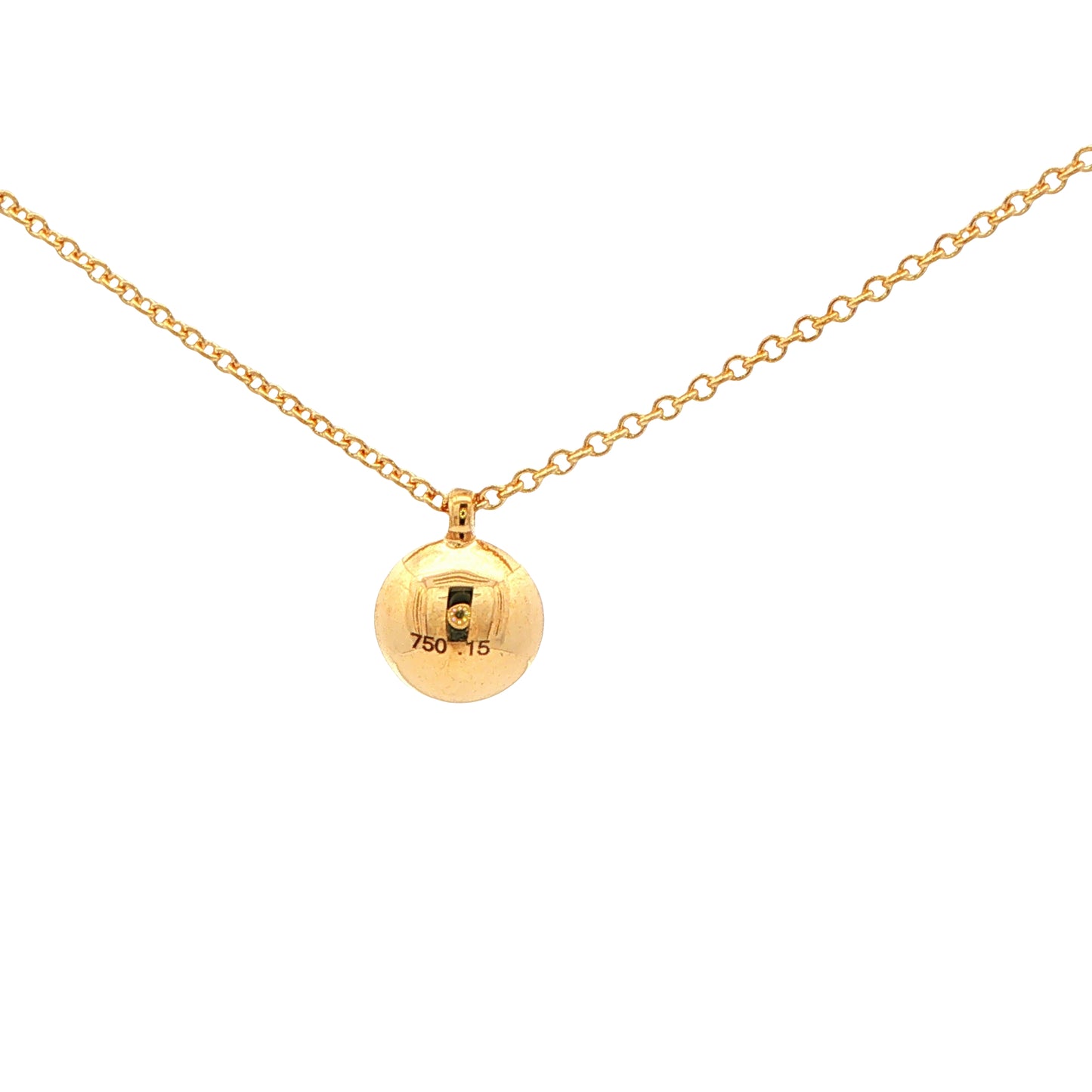 Yellow Gold Diamond 'Pebble' Solitaire Pendant Gardiner Brothers