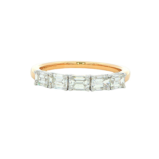 Emerald Cut Diamond 5 Stone Ring - 1.00cts Gardiner Brothers