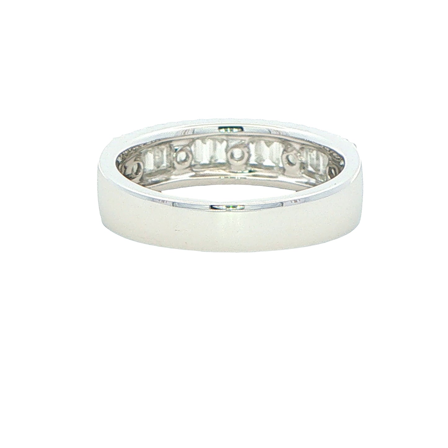 Round Brilliant and Baguette Cut Diamond Eternity Ring - 0.70cts Gardiner Brothers