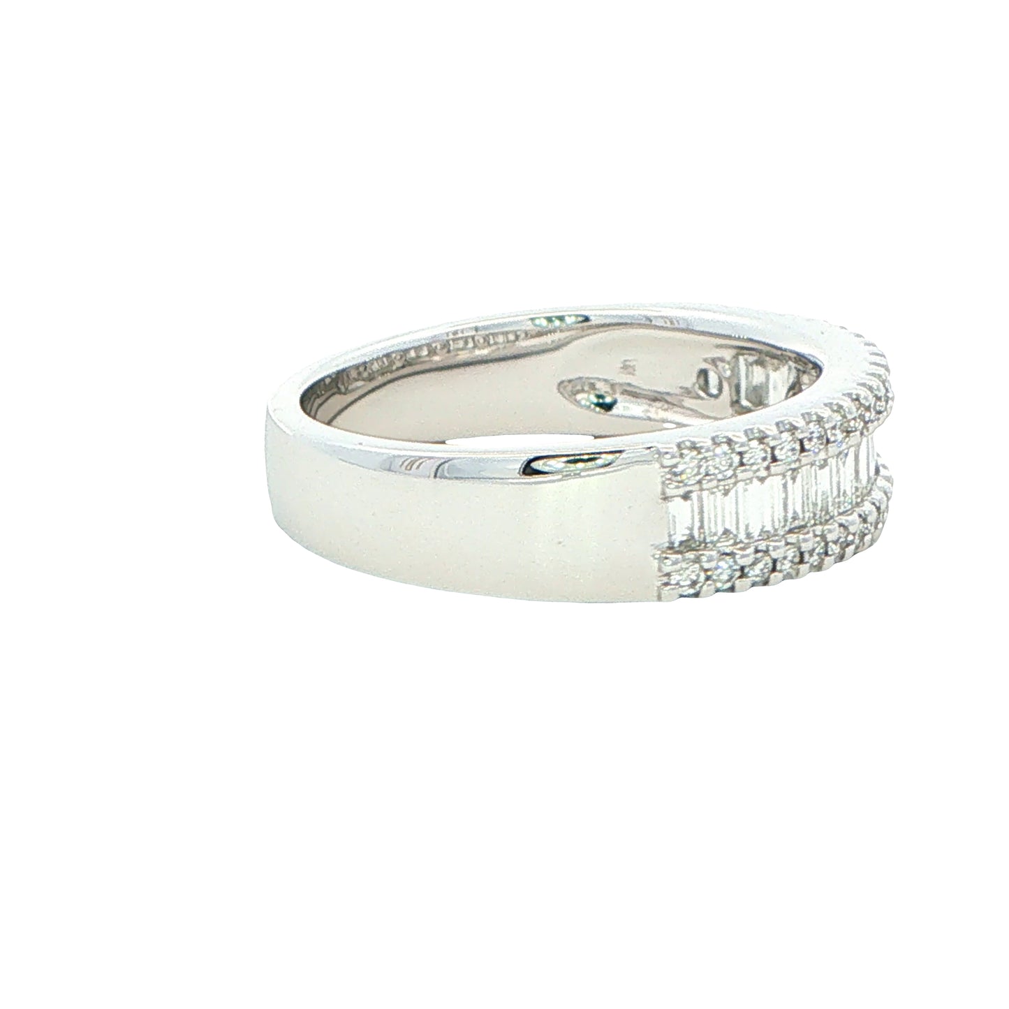 Round Brilliant and Baguette Cut Diamond Eternity Ring - 0.70cts Gardiner Brothers