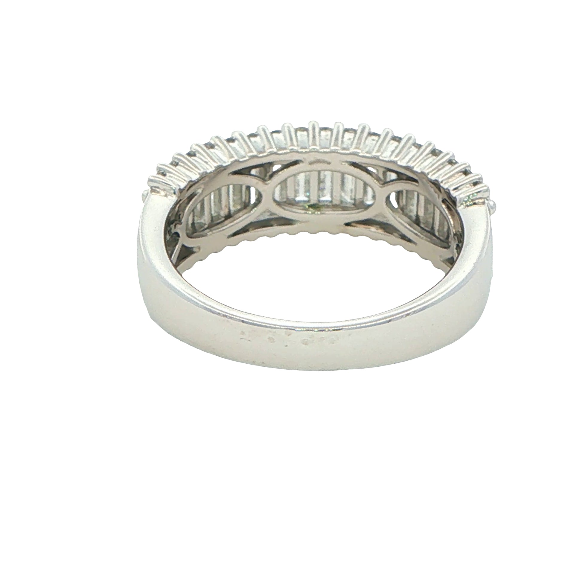 Round Brilliant and Baguette Cut Diamond Eternity Ring - 1.45cts Gardiner Brothers