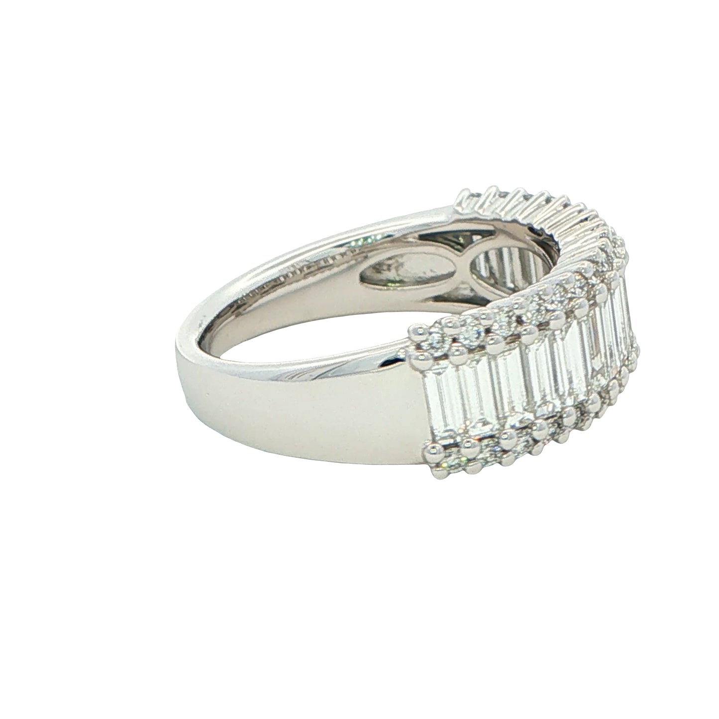 Round Brilliant and Baguette Cut Diamond Eternity Ring - 1.45cts Gardiner Brothers