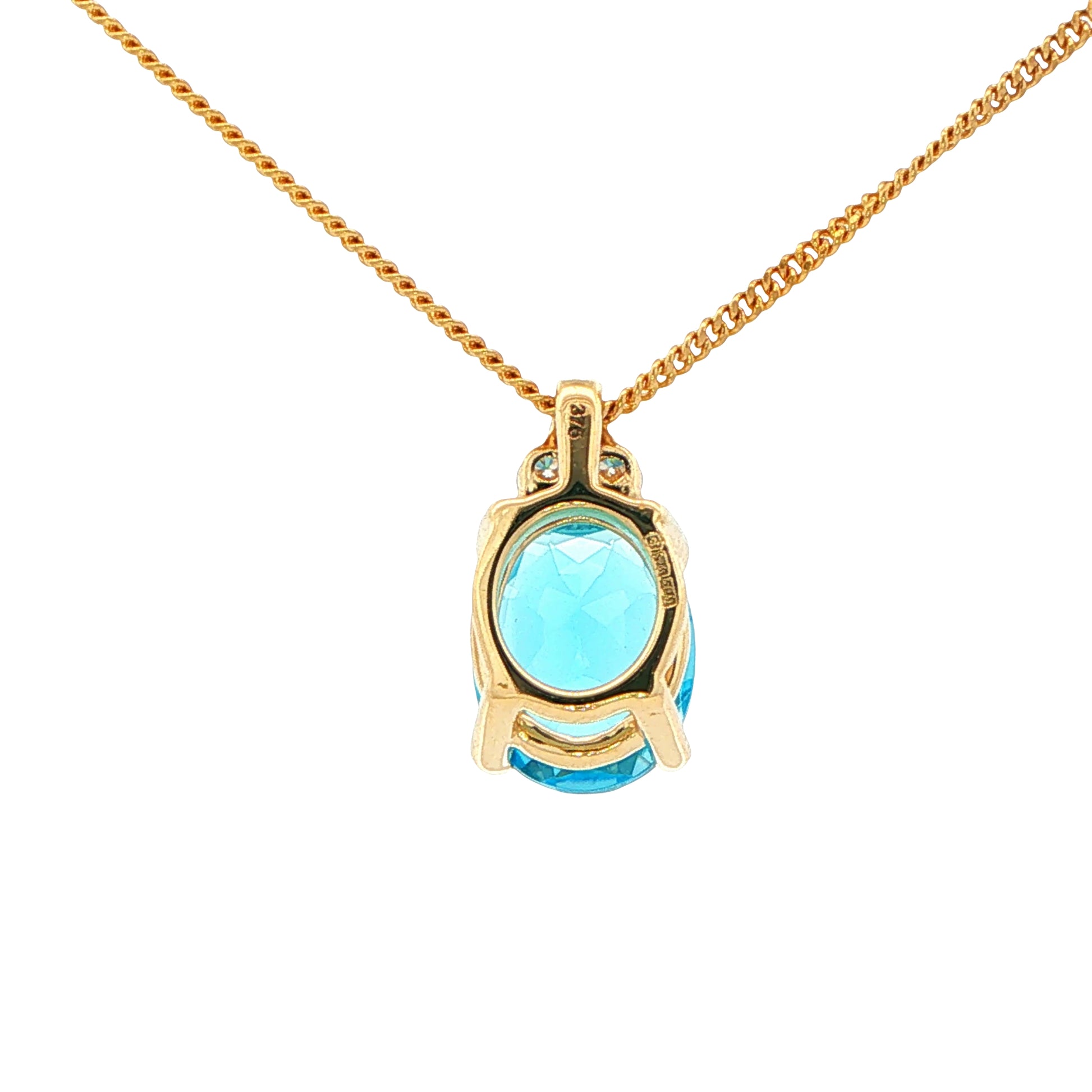 Topaz and Diamond Tiara Style Pendant Gardiner Brothers