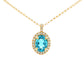 Topaz and Diamond Halo Style Pendant Gardiner Brothers