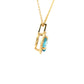 Topaz and Diamond Halo Style Pendant Gardiner Brothers
