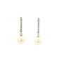 White Gold Pearl and Diamond Drop Earrings Gardiner Brothers