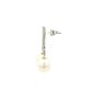 White Gold Pearl and Diamond Drop Earrings Gardiner Brothers