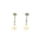 White Gold Pearl and Diamond Drop Earrings Gardiner Brothers