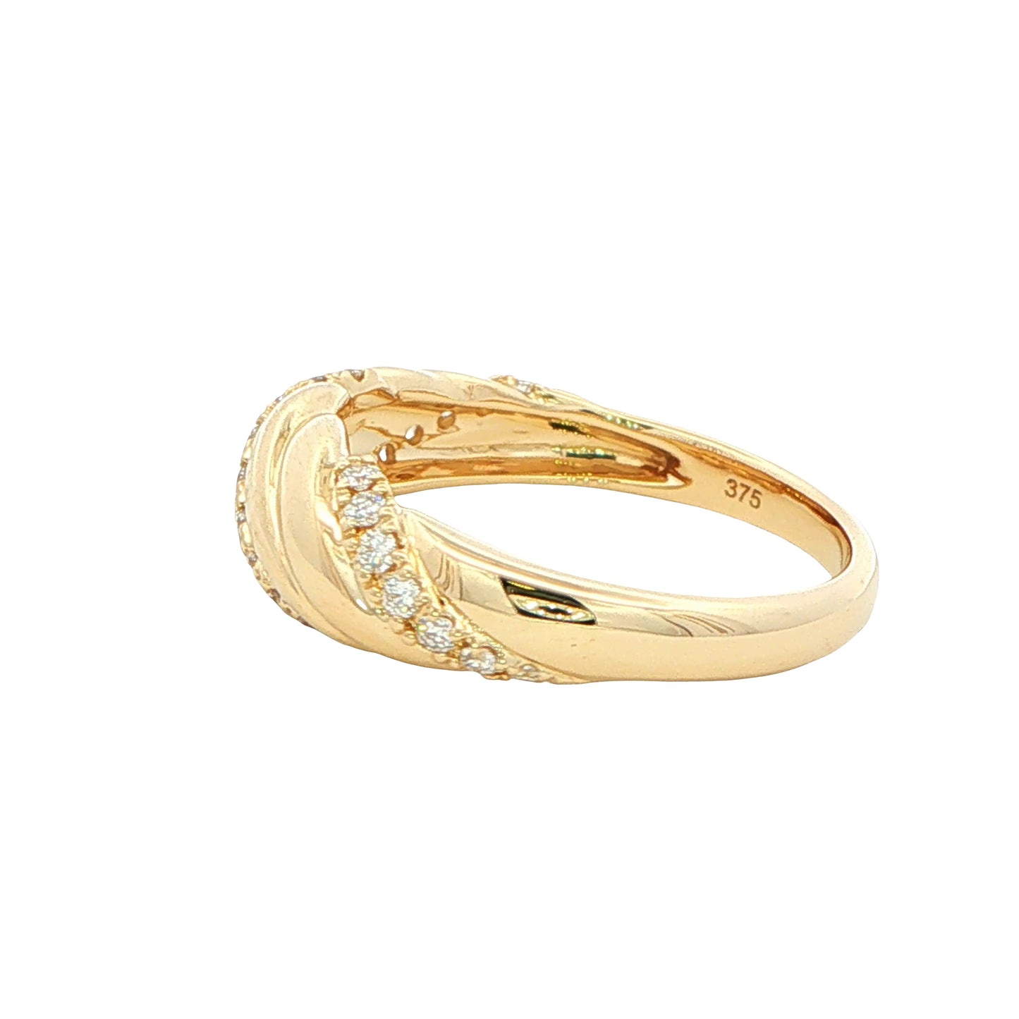 Round Diamond Set Wavy Dress Ring Gardiner Brothers