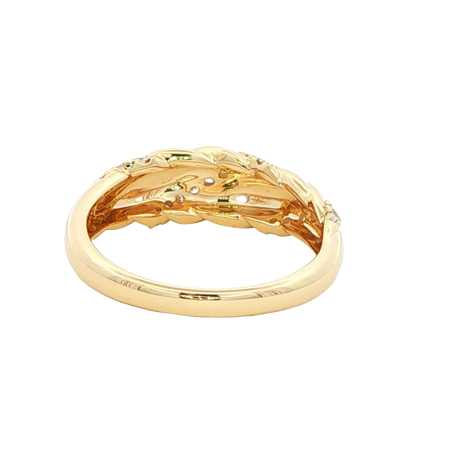 Round Diamond Set Wavy Dress Ring Gardiner Brothers