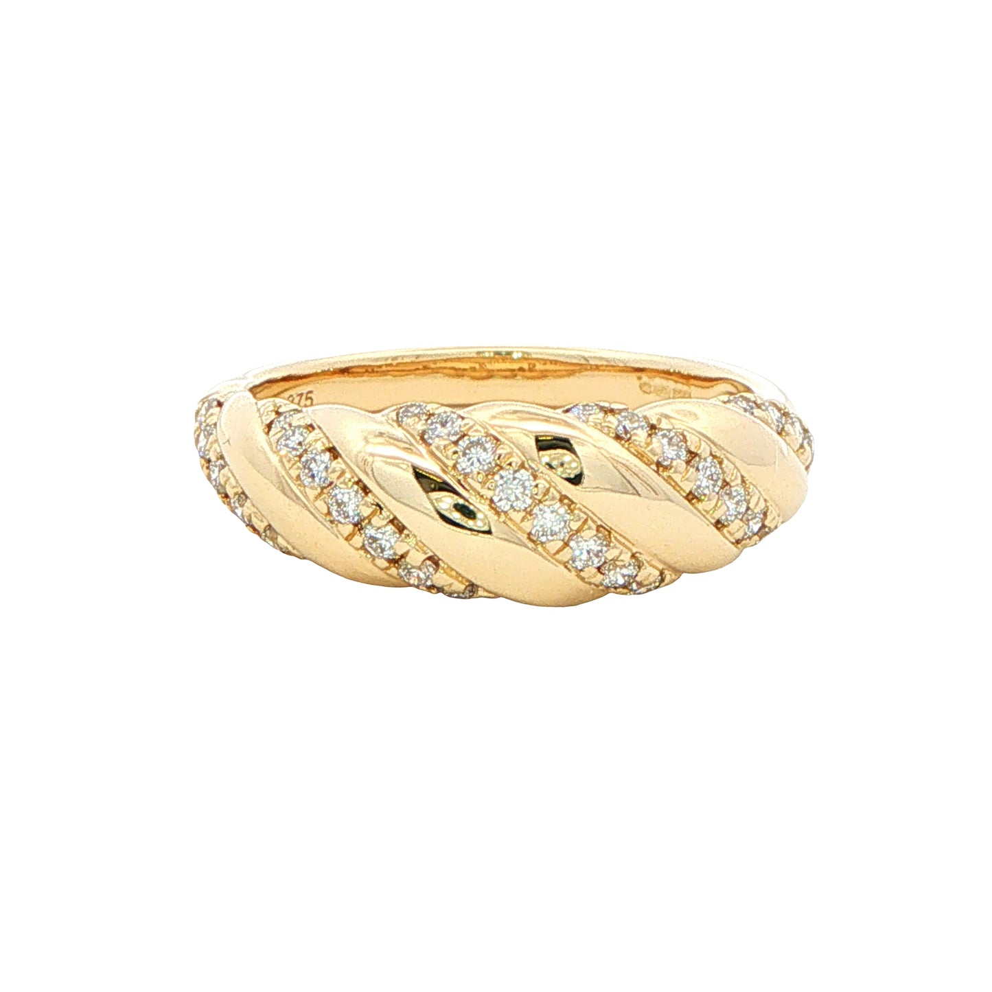 Round Diamond Set Wavy Dress Ring Gardiner Brothers