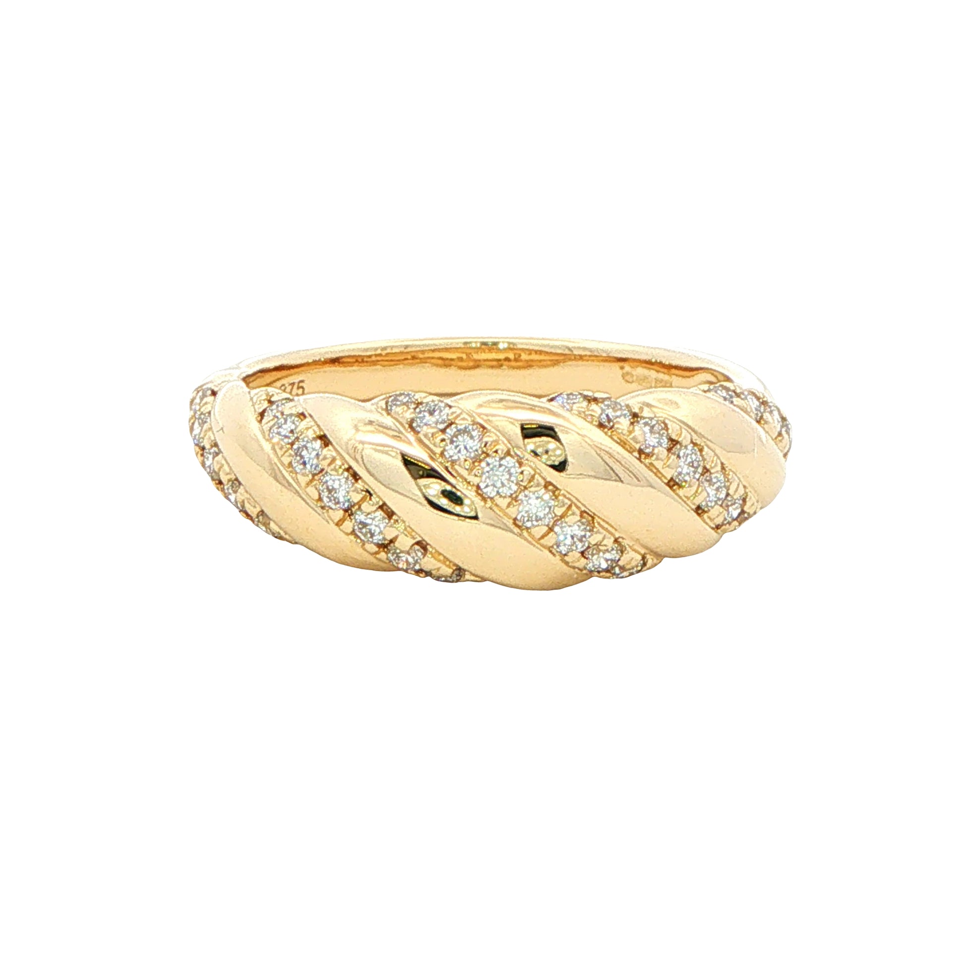 Round Diamond Set Wavy Dress Ring Gardiner Brothers