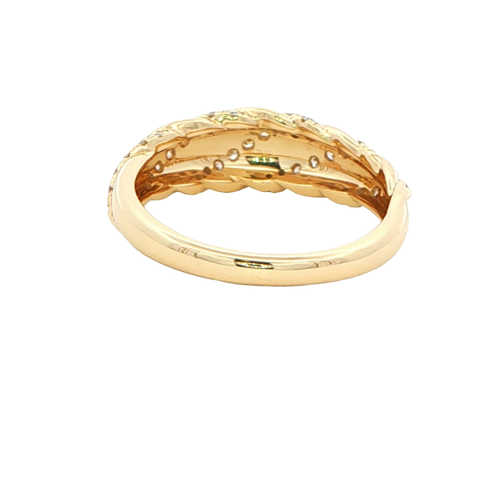 Round Diamond Set Wavy Dress Ring Gardiner Brothers