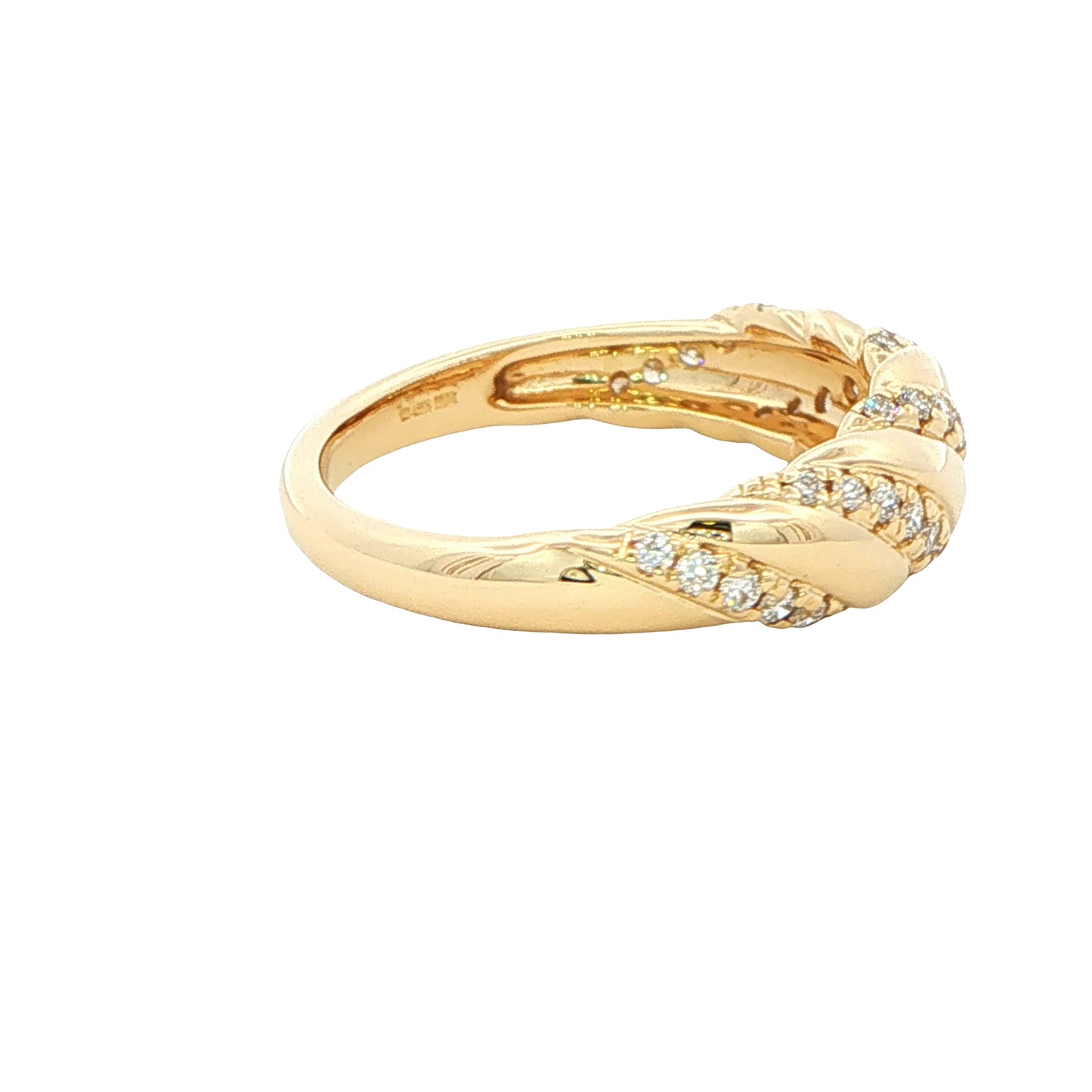 Round Diamond Set Wavy Dress Ring Gardiner Brothers