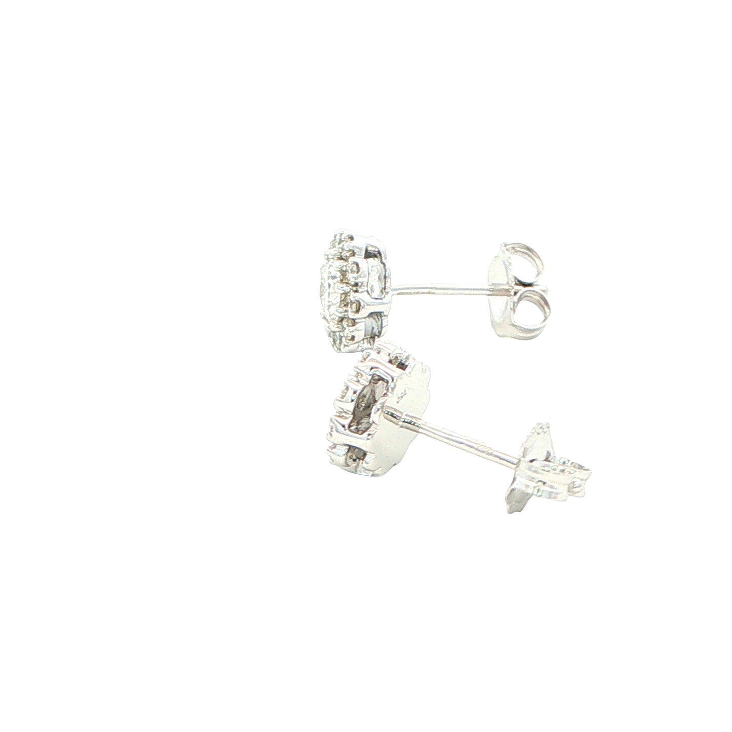 Round Brilliant Cut Diamond Cluster Style Earrings Gardiner Brothers
