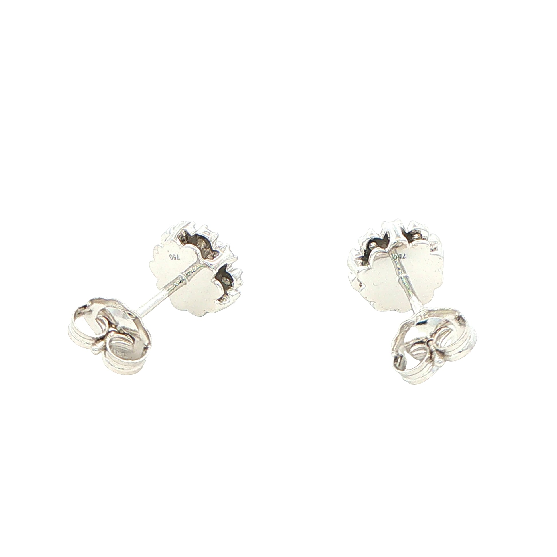 Round Brilliant Cut Diamond Cluster Style Earrings Gardiner Brothers