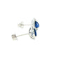 Pear Shaped Sapphire and Diamond Halo Style Earrings