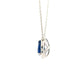 Pear Shaped Sapphire and Diamond Halo Style Pendant