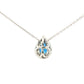 Pear Shaped Sapphire and Diamond Halo Style Pendant
