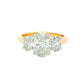 Oval Shaped Diamond 3 Stone Ring - 2.31cts