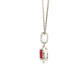 Pear Shaped Ruby and Diamond Halo Style Pendant