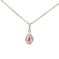 Pear Shaped Ruby and Diamond Halo Style Pendant