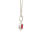 Pear Shaped Ruby and Diamond Halo Style Pendant
