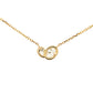 Yellow Gold Oval and Pear Diamond 2 Stone Pendant