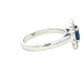 Oval shaped Sapphire and Diamond Cluster Style Ring