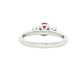 RUBY AND Round Brilliant Cut DIAMOND 3 STONE RING