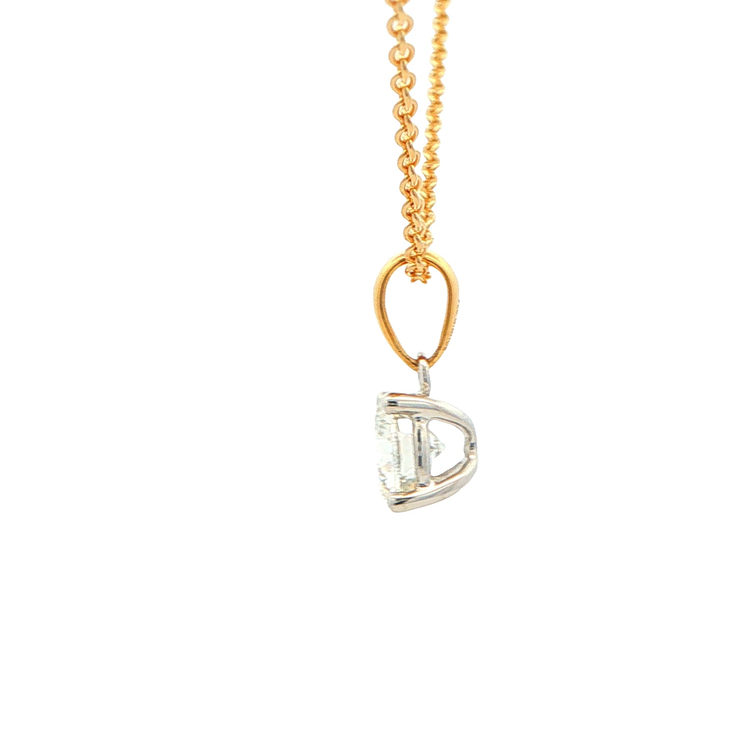 Lab Grown round brilliant cut diamond pendant - 1.00cts